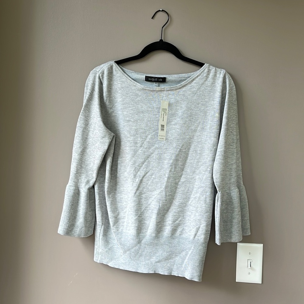 August Silk grey heathered sweater